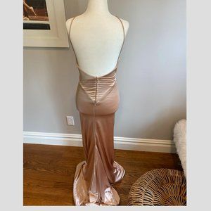 Gemeli Power- Rose Gold- Satin- Evening Gown